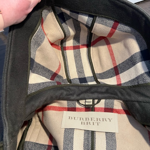 Authentic Burberry Women’s Wool with Toggles Coat, Pea Coat, Green, Size 14 - Picture 9 of 13